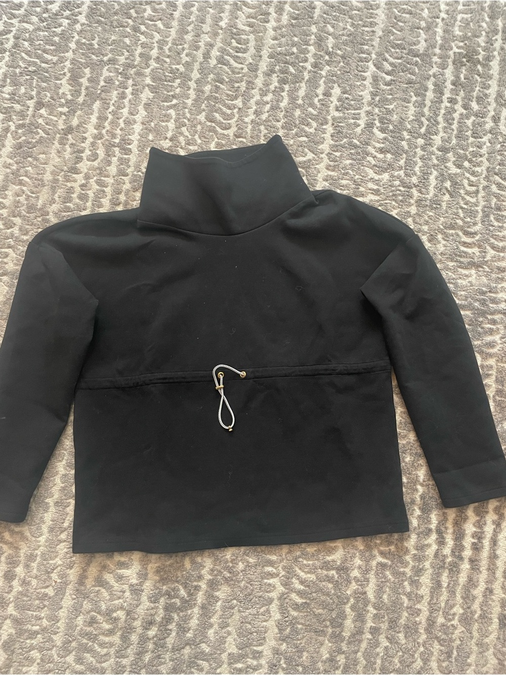 Varley Black Funnel Neck Sweatshirt with Toggle